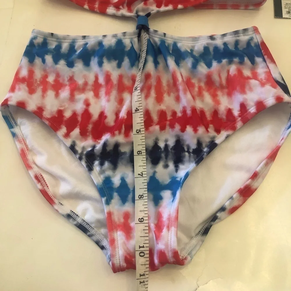 Art Class Girls' Tie-Dye Striped Cut Out Halter One Piece Swimsuit Size XL 14
